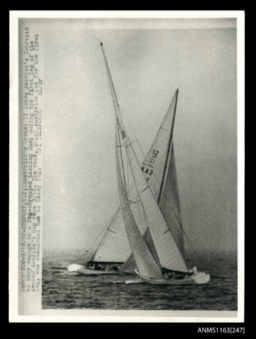 Print depicting an image of sailing yacht INTREPID