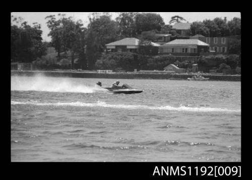 Power boat at speed at Cabarita Power Boat Races