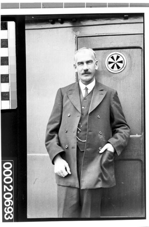 Portrait of a man, possibly on board SS PURLEY