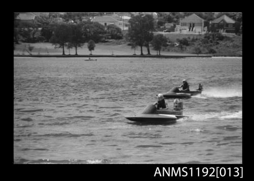 Two hydroplanes racing