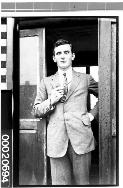 Portrait of a man, possibly on board SS PURLEY