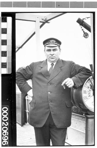 Merchant marine officer, possibly on board SS PURLEY