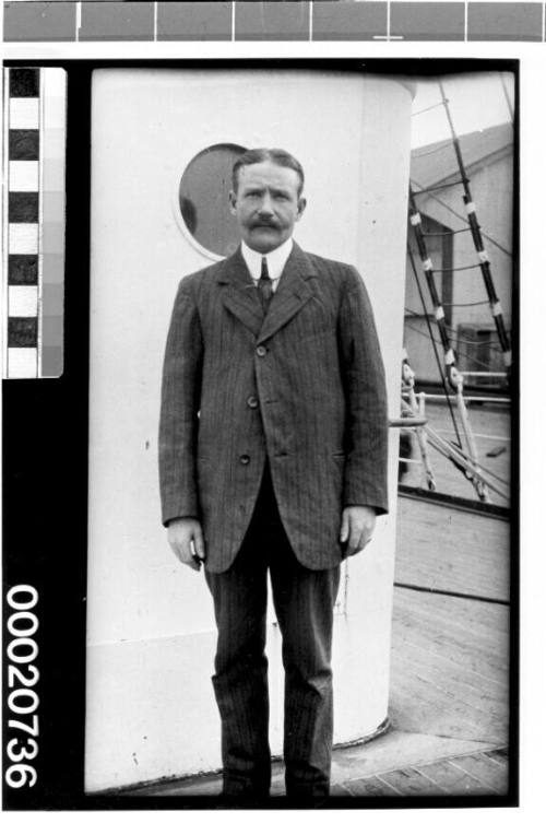 Unidentified French man on ship deck