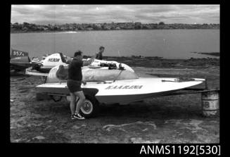 Black and white negative number 2 depicting view of KAARINA JW10N , HE30N , And TEMPEST 957N