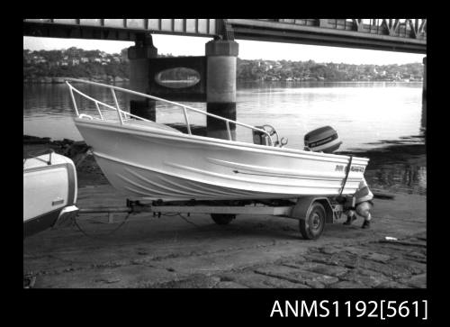 Black and white negative number 17A depicting view of BL742N Quintrex fish runner 4