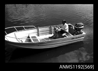 Black and white negative number 25A depicting view of BL742N underway