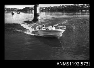 Black and white negative number 29A depicting view of BL742N turning at speed to port