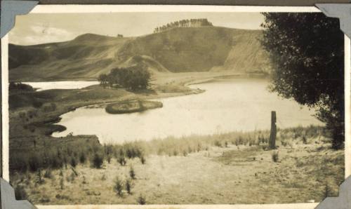 A landscape with two lakes