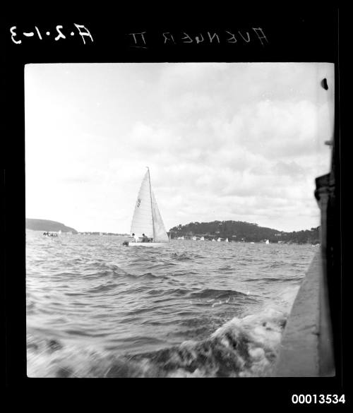 Vee-Ess class AVENGER II in Pittwater Regatta at Palm Beach 1950/51