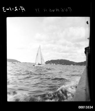 Vee-Ess class AVENGER II in Pittwater Regatta at Palm Beach 1950/51