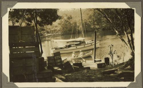 Clark brothers in a row boat