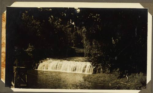 A river and a waterfall