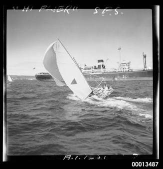 18-foot skiff HY-FLYER on Sydney Harbour