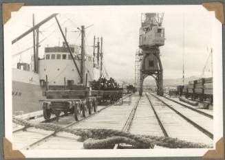 A ship berthed at dock