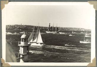 A view of ships from Bradley's Head, Sydney Harbour