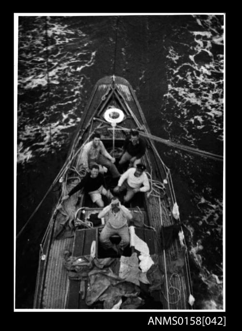 Crew of the JOSEPHINE during the 1947 Sydney to Hobart Race