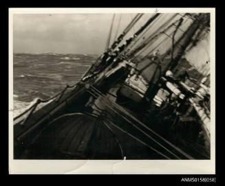 CAP PILAR during heavy weather in the Tasman Sea in the 1940s