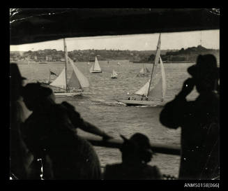 MOONBEAM leading JOSEPHINE during an anniversary regatta in Sydney 1939