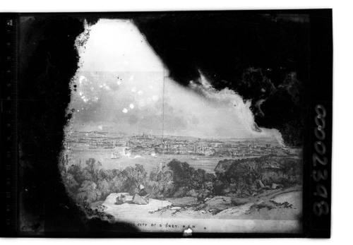 Partial view of  'City of Sydney NSW from behind Lavender's Bay, North Shore'