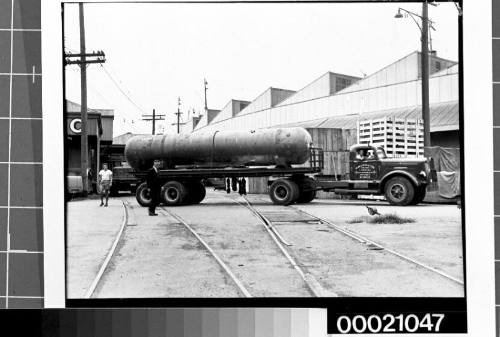 O'Regans heavy boiler lift at Glebe Island