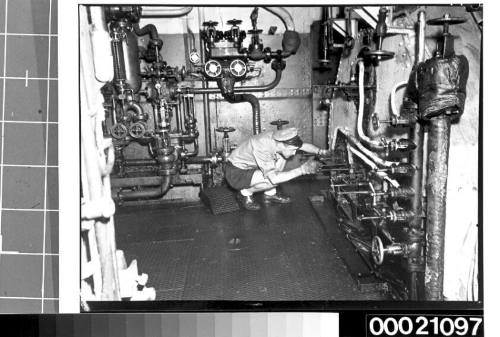 The boiler room of HMAS INVERELL