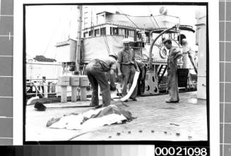 Preparations on board HMAS INVERELL for handover to the Royal New Zealand Navy