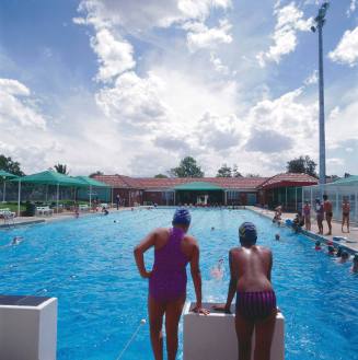 At  the blocks, Enfield Swimming Centre