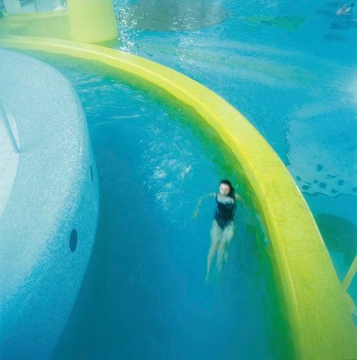 Woman in whirlpool, Sydney International Aquatic Centre