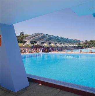 Under the diving tower, Ryde Swimming Centre