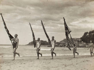 March Past of Surf Life Savers at the Manly Surf Carnival during the 1938 Commonwealth Games