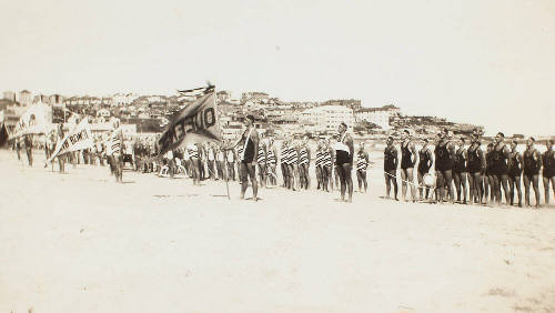 Lifesavers at Bondi for the 1938 Commonwealth Games