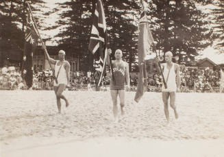Lifesavers marching at Manly Beach