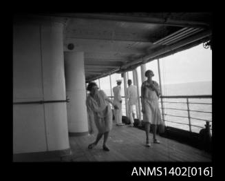 Passengers playing quoits (E & A Line) negative of ANMS1402[015]