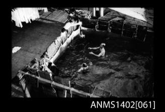 Passengers swimming in the pool (E & A Line) negative of ANMS1402[060]