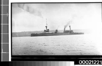 HMAS AUSTRALIA (I) in Farm Cove, Sydney