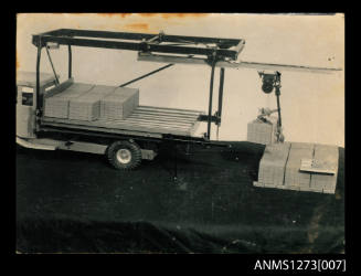 A model of a brick moving truck