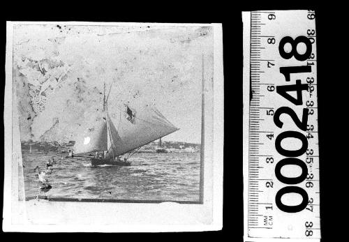 Open boat sailing on Sydney Harbour