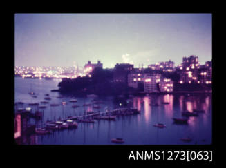 35mm colour transperancy of the view from Denis George's apartment in Mona Road, Darling Point