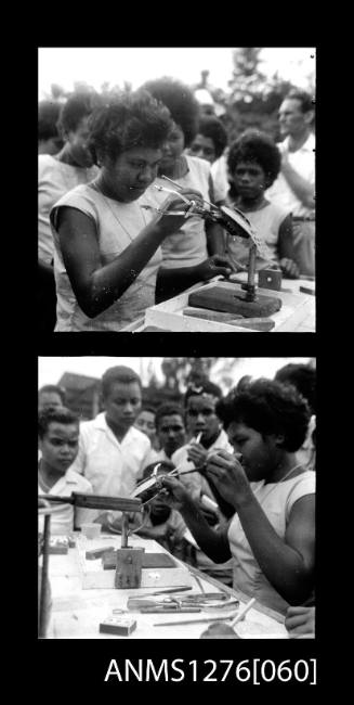 Person seeding a pearl shell on Pearl Island