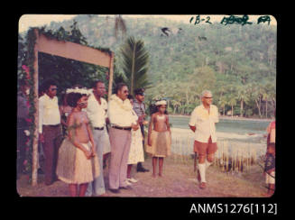 Six colour photographs of pearl demonstrations in Papua New Guinea