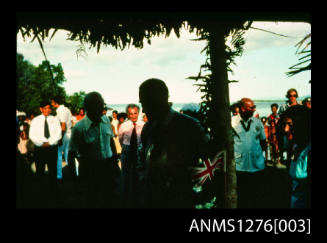 Denis George and Prince Philip during the Royal visit to Milne Bay