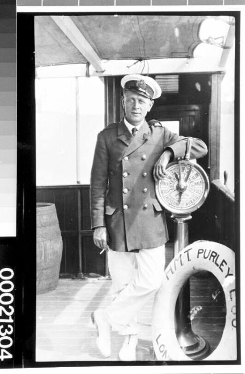 Unidentified merchant marine officer on board HMT PURLEY LOO