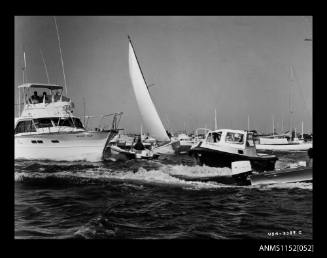 Print of several power boats including ALLEY CAT