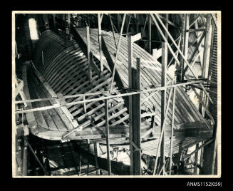 ALMONTA under contruction at Caloundra boatshed