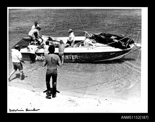 The image open power boat DOLPHIN HUNTER