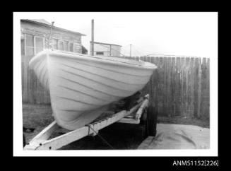 The open boat of timber clinker construction