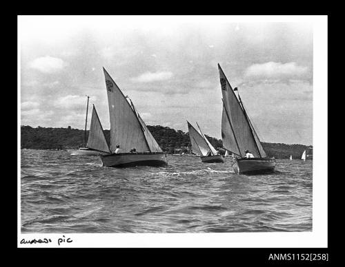 The three clinker constructed sailing boats (life boats or whalers)