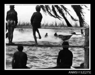 A speedboat GEE 4 at high speed 