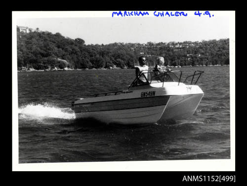 Twin hulled power boat Markham whaler 4.9 GN549N