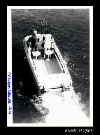 Twin hulled power boat Markham Whaler 4.9 GN549N